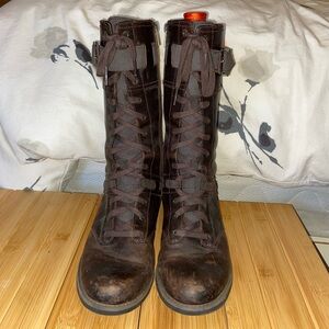 Timberland Brown Lace-Up Leather Boots